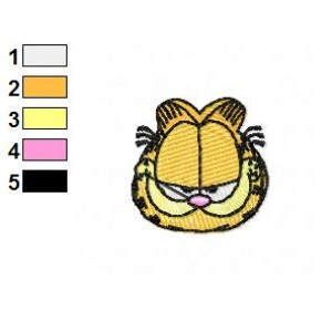 Garfield Face Embroidery Designs